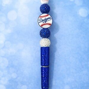 Homemade Beaded MLB Los Angeles Dodgers Beaded Pen